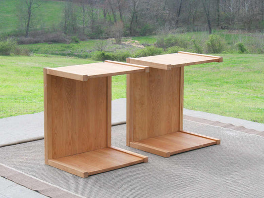 Drawer Pass Through Bedside Table side view