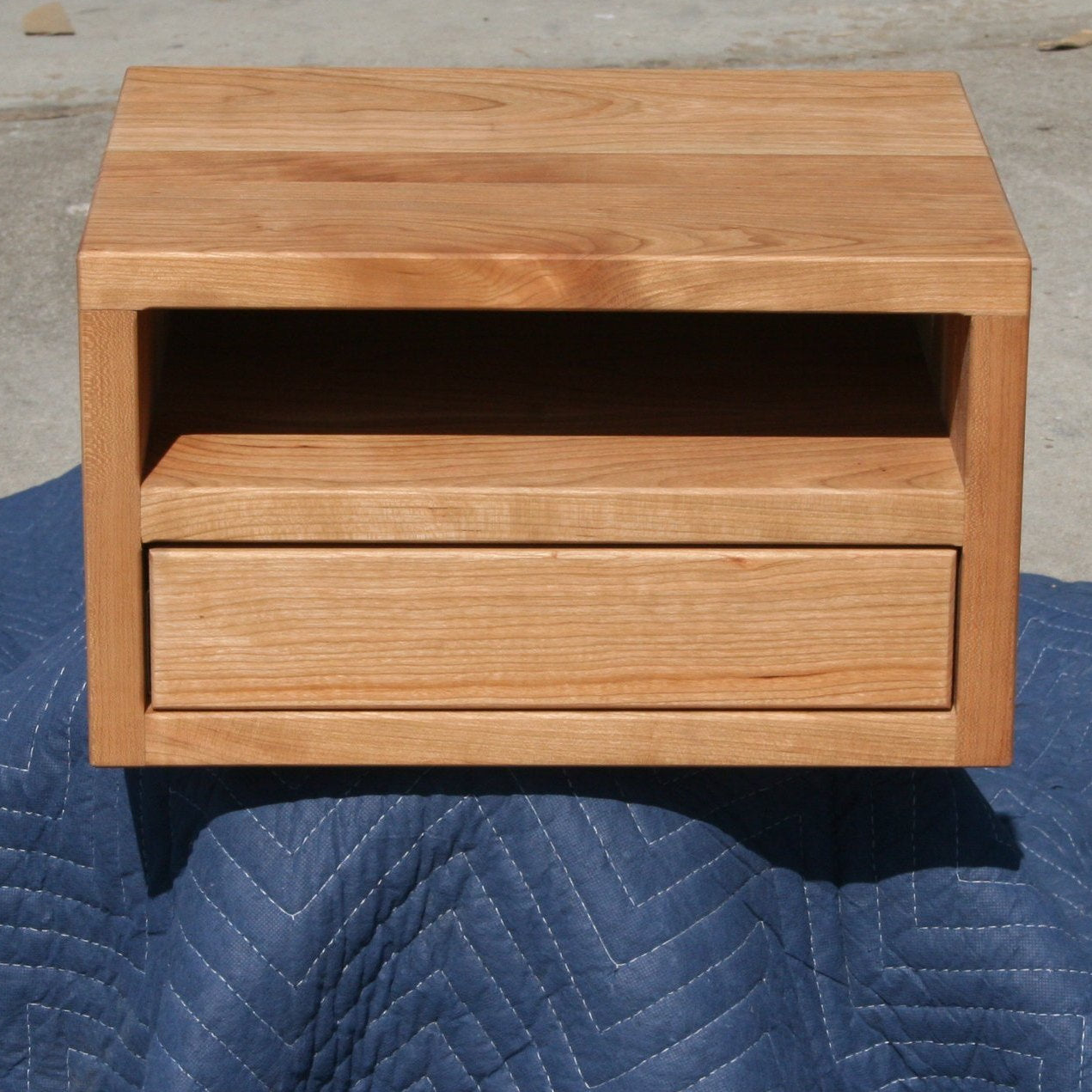 small bedside storage unit wood