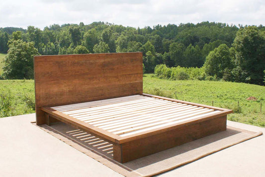 low profile platform bed side view
