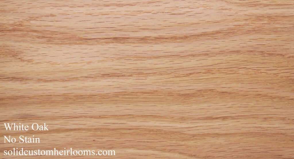 white oak with a plain finish