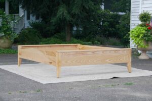 low bed with a box spring