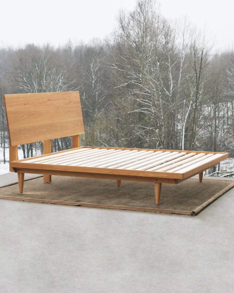 mid century platform bed