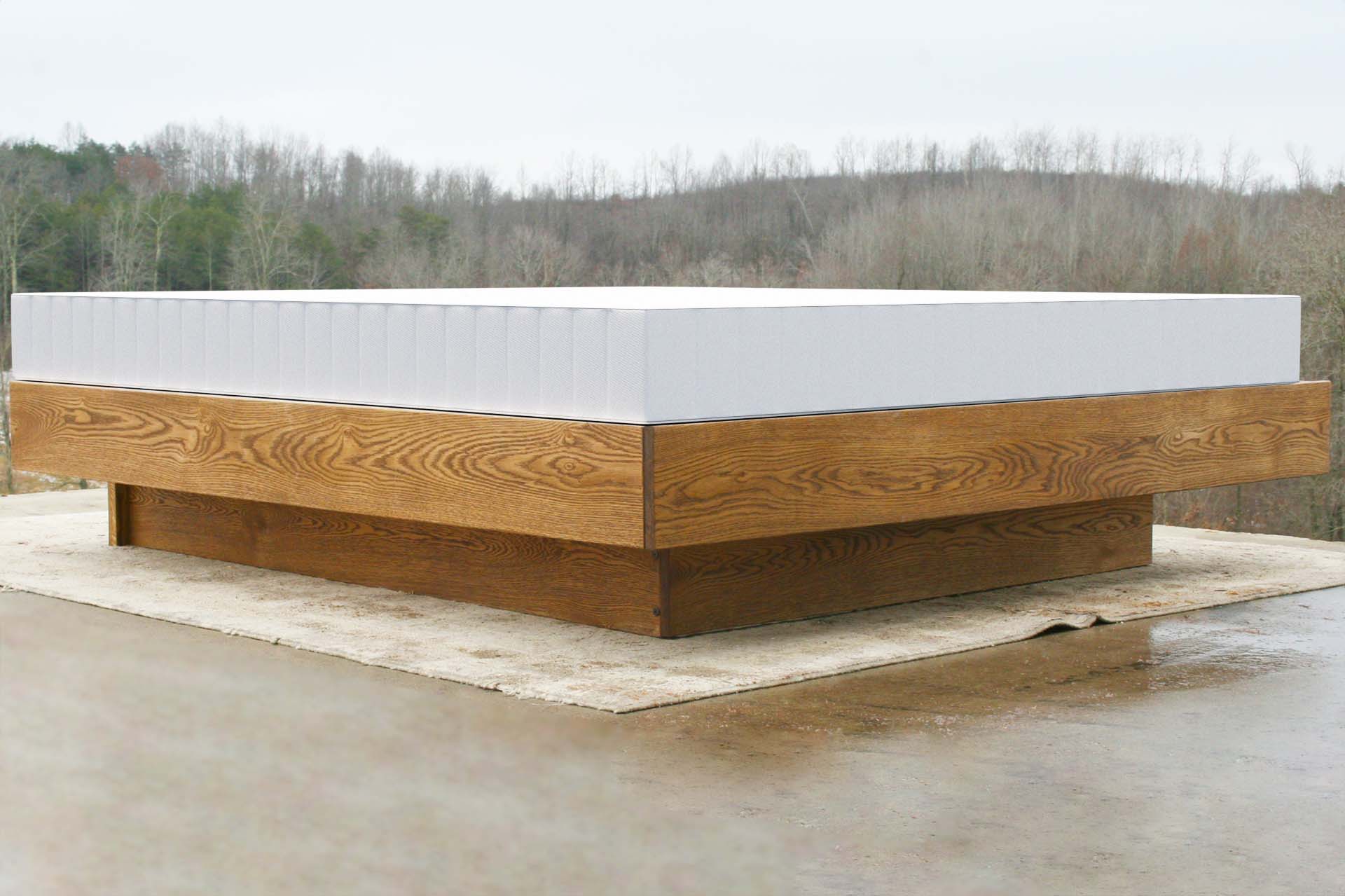 Floating bed without headboard ncrnn11 Solid Custom Heirlooms
